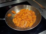 Carottes cuites et jus d'orange