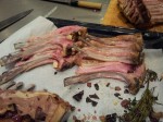 Carre d'agneau cuit et reserve