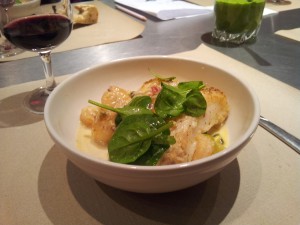 Cassolette de fletan au zeste de citron, citronnelle et lait de coco, courgettes et tomates sechees au curry 2