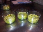 Mangue, ananas et kiwis en brunoise
