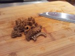 Morilles coupees