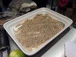 Panure de poudre de noisette, sesame et pavot