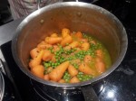 Petis pois et carottes et beurre monte