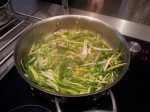 Poireaux eminces en cuisson