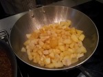 Pommes et panais en cuisson