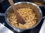 Pommes reinette en cuisson