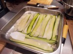 Preparation des tagliatelles de courgettes et radis noir