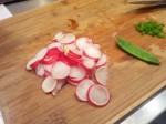 Rondelles de radis rouge