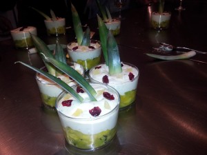 Tartare de fruits exotiques et mousse de citron vert 2
