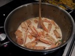 Tetes et carapaces de langoustines cremees