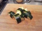 Troncons de courgettes