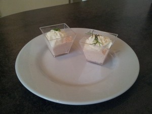 Verrine de crabe et ecume de mer 2