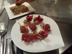 Brochettes de bresaola et thon snacke