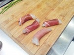 Gambas enroulees de jambon de pays