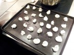 les meringues avant cuisson