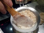 Haricots lingots crèmés et passés au chinois étamine