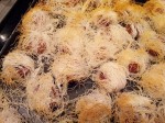 Saucisses et kadaïf cuites