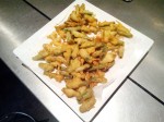 Tempura d'asperges apres cuisson