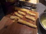 Batonnets de brochet pret a etre frits