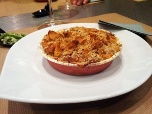 Gratin de panais au wasabi, creme de bacon et cornflakes 2