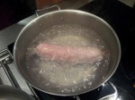Saucisson a cuire en cuisson