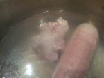 Saucisson a cuire et ris de veau