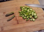 Asperges vertes preparees