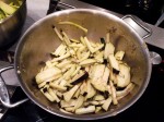 Aubergines en cuisson