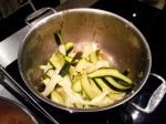 Courgettes en cuisson