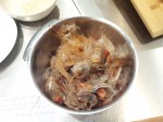 Tetes et carapaces des gambas