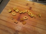 Rondelles d'olives au chorizo