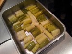 Tronçons de poireaux laqués au beurre