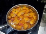 Potimarron et pomme de terre en cuisson