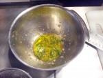 Marinade pour gambas, pommes et champignons