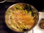 Tagliatelles de courgette, amandes et zestes d'agrumes
