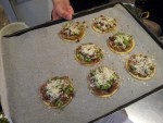 Mini pizzas avant cuisson
