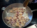 Crevettes en cuisson