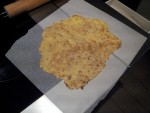 Pâte à crumble avec épices et étalée