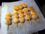 Brochettes de Saint Jacques après cuisson