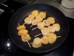 Brochettes de Saint Jacques en cuisson 2